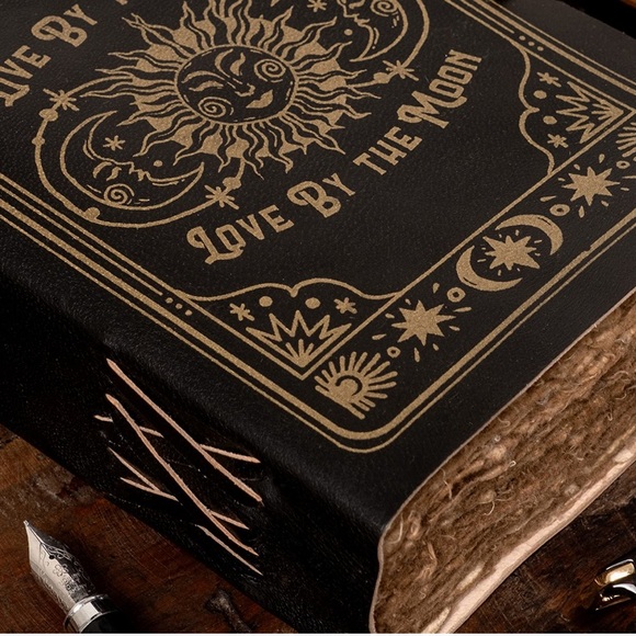 🕯✨Handwoven 100% Genuine Leather & Cotton Celestial Journal ✨🕯Spellbook … - Picture 12 of 17